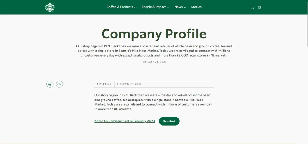 Starbucks - Website Perusahaan