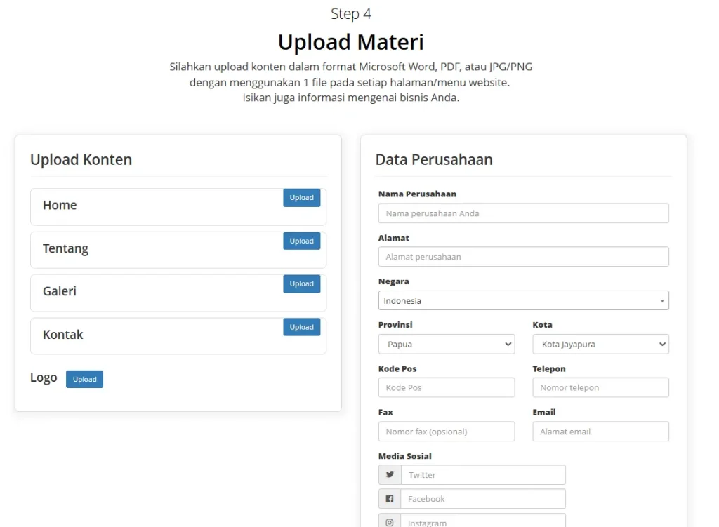 upload materi