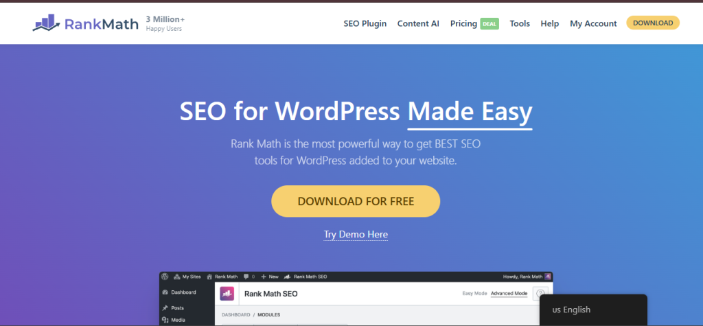 Rank Math - Rekomendasi SEO Tools Terbaik
