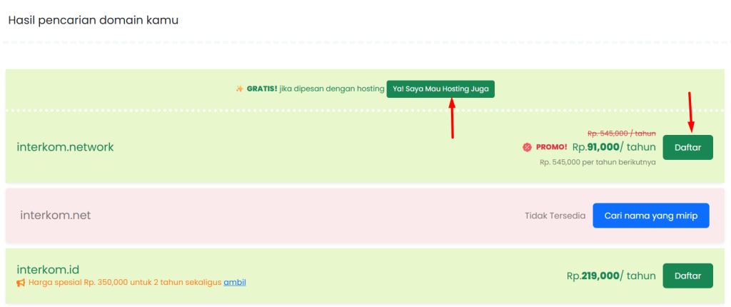 beli domain .network di Rumahweb