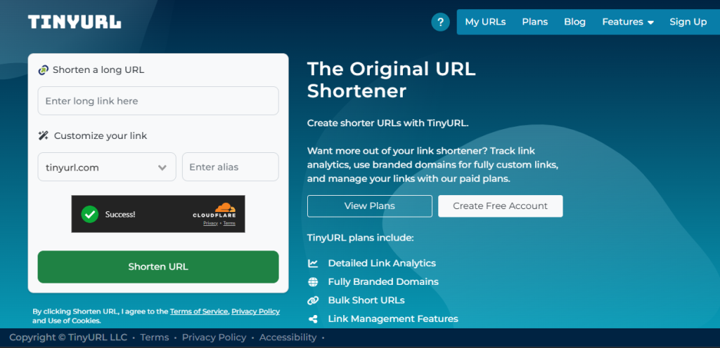 TinyURL - Memperpendek Link Website