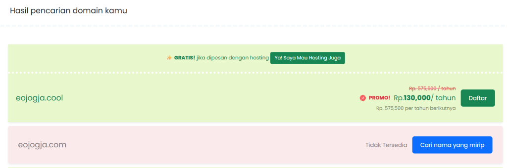beli domain .cool di Rumahweb