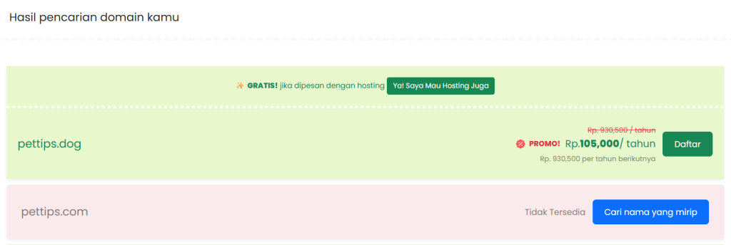 beli domain .dog di Rumahweb