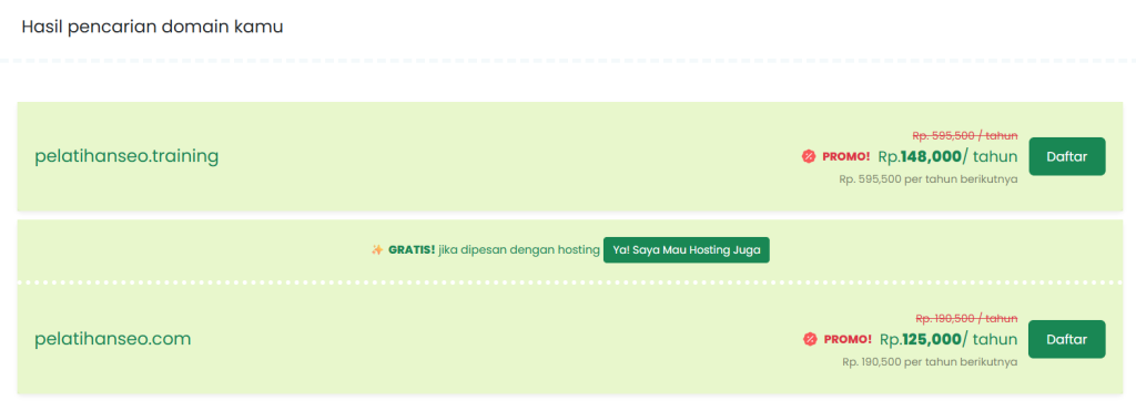 beli domain .training di rumahweb
